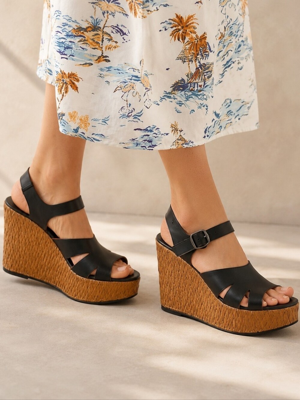 Free People Sunflower Wedge Sandals.